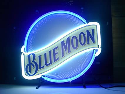 "Blue Moon Beer" Neonskilt