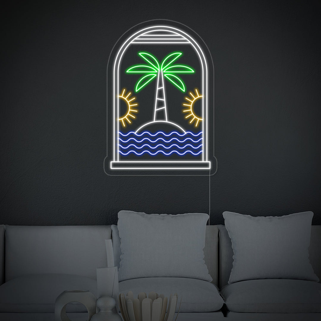 "Boheme Plam Tree Suns Water" Neonskilt