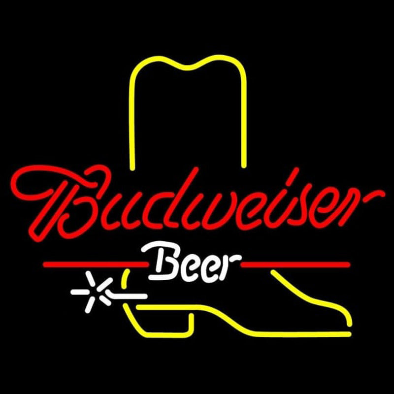 "Budweiser Cowboy Boot" Neonskilt