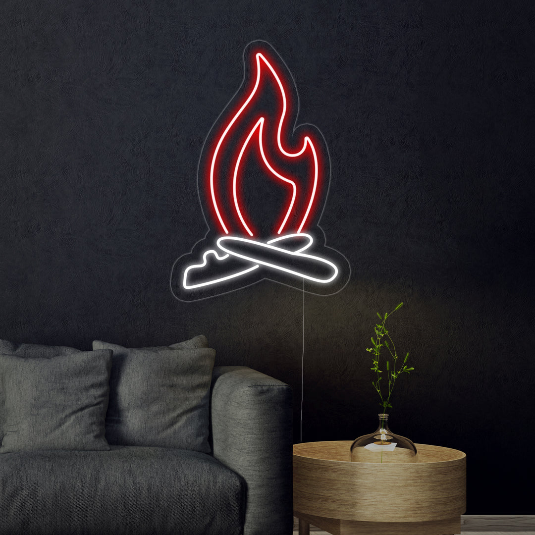 "Campfire Flame" Neonskilt