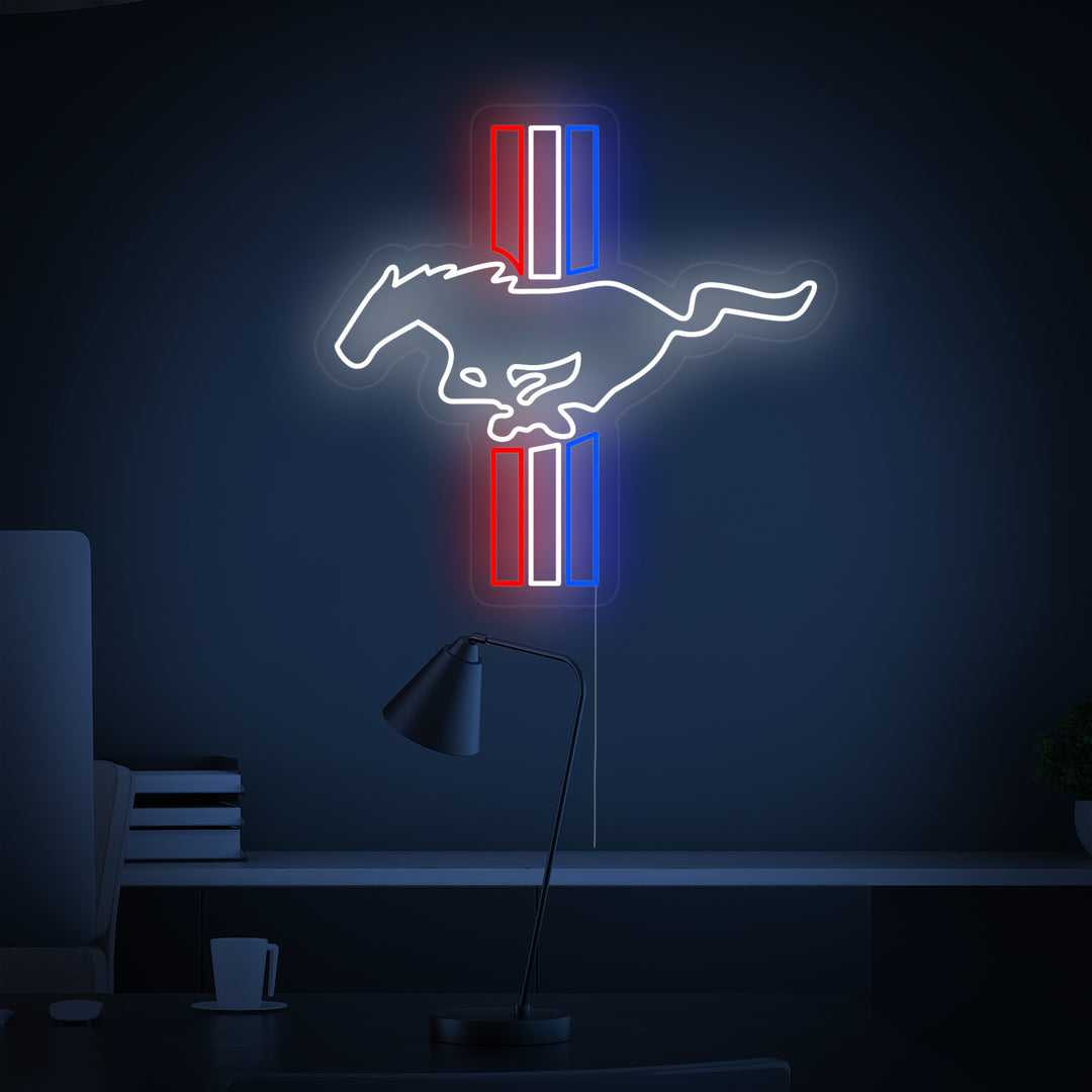 "Car Logo Horse" Neonskilt