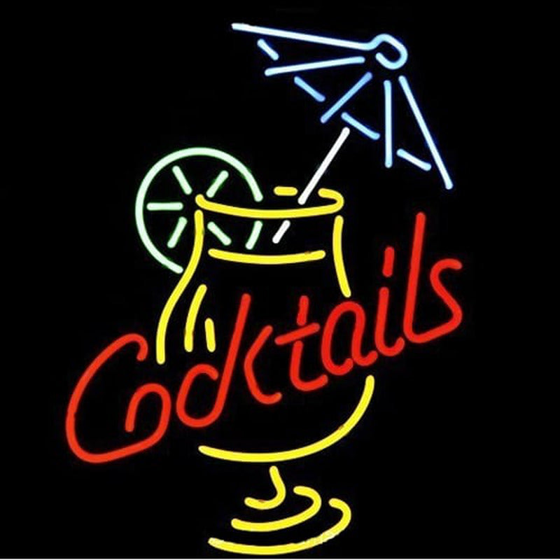 "Cocktails, Martini, Paraply, Kop" Neonskilt