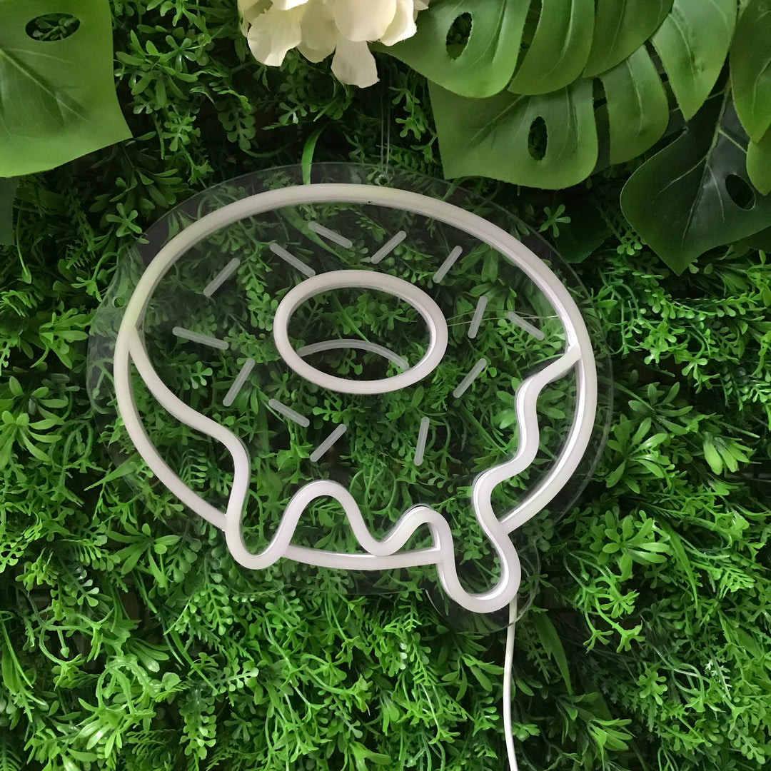 "Farverig Donut" Mini Neonskilt