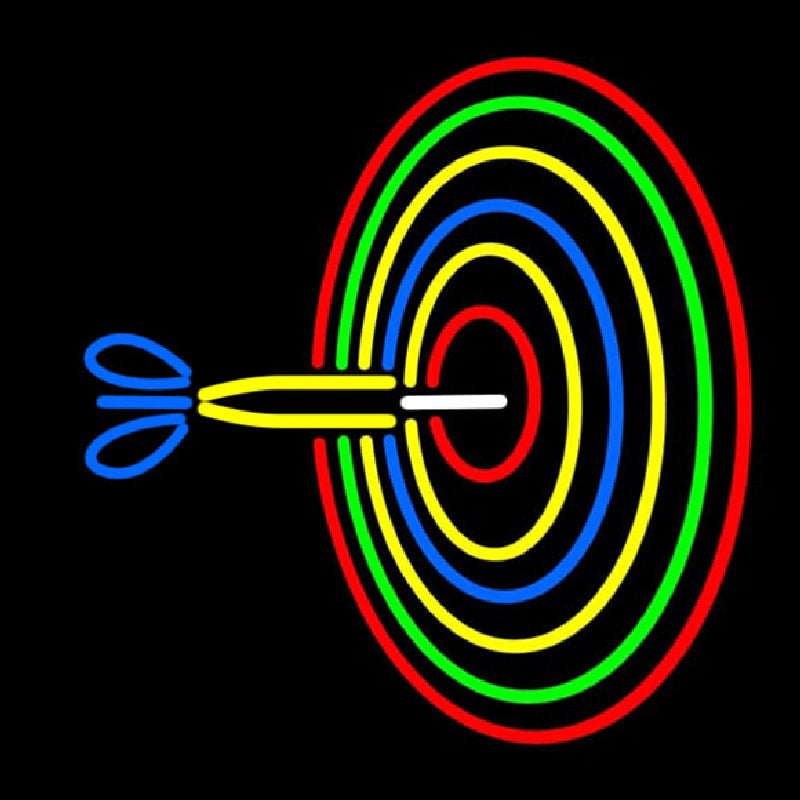 "Dartskive" Neonskilt