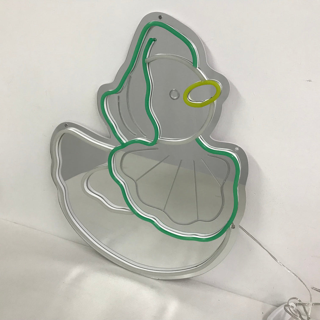 "And, Tegneserie, Drømmende Fargeendring" Neonskilt med spejlbagside