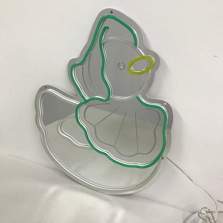 "And, Tegneserie, Drømmende Fargeendring" Neonskilt med spejlbagside