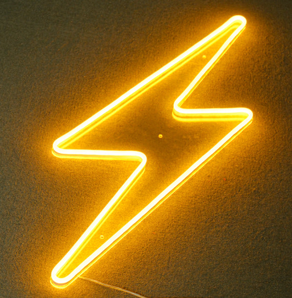 "Element Symbol Flash Bolt" Neonskilt