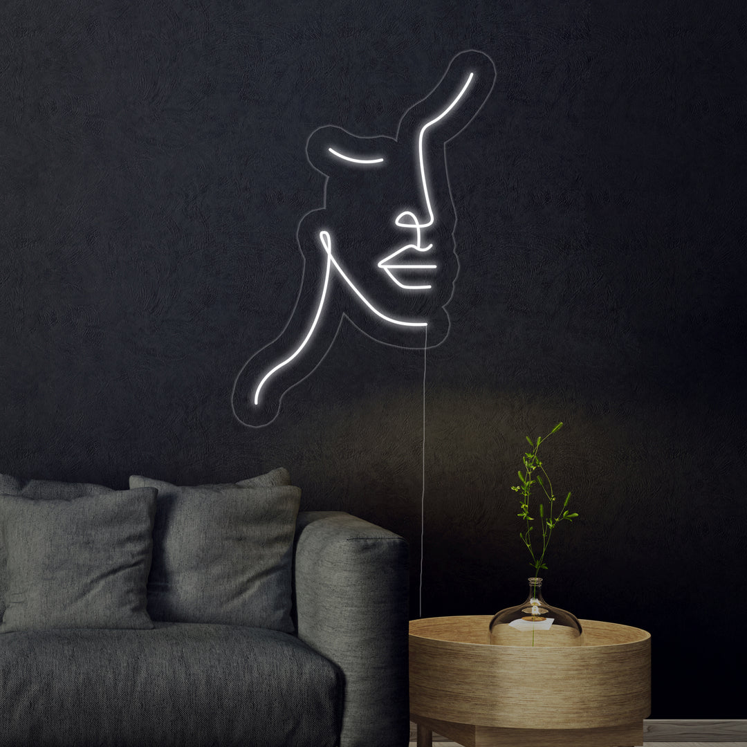"Femanine Face Line" Neonskilt