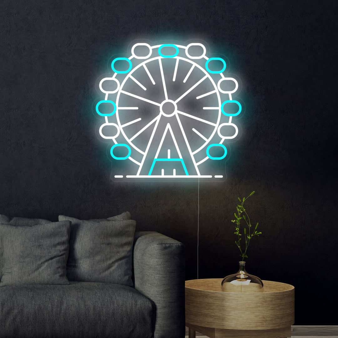 "Pariserhjul London Eye" Neonskilt