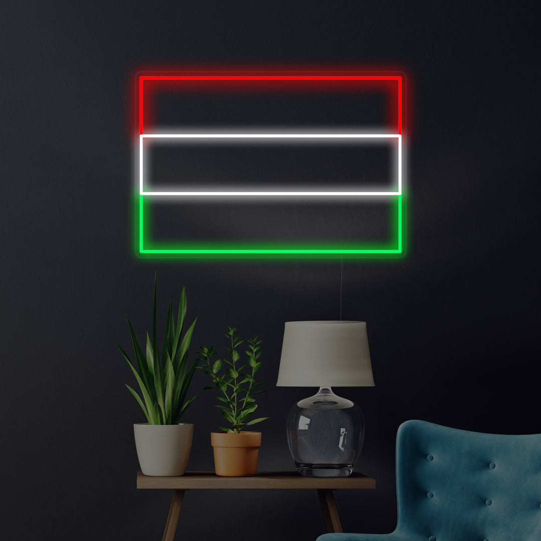 "Ungarns Flag" Neonskilt