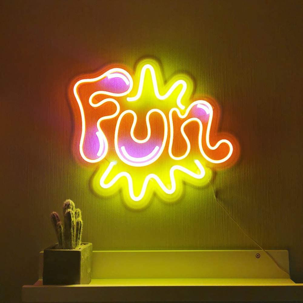 "Fun, Kunst" Neonskilt