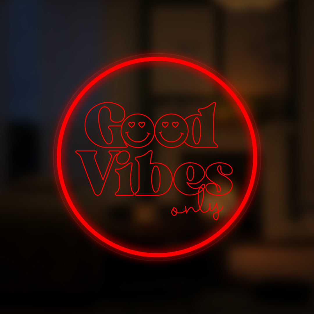 "Good Vibes Only" Mini Neon Skilt