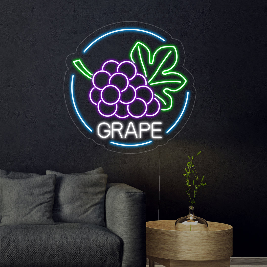 "Grape, Druer" Neonskilt
