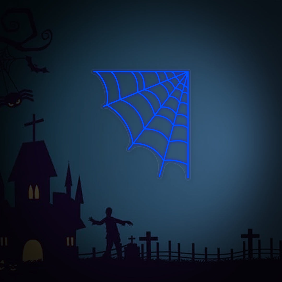 "Halloween-Edderkoppespind" Neonskilt