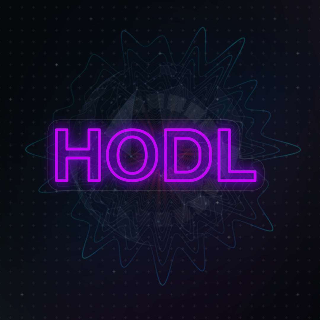 "Hodl Kryptovaluta" Neonskilt