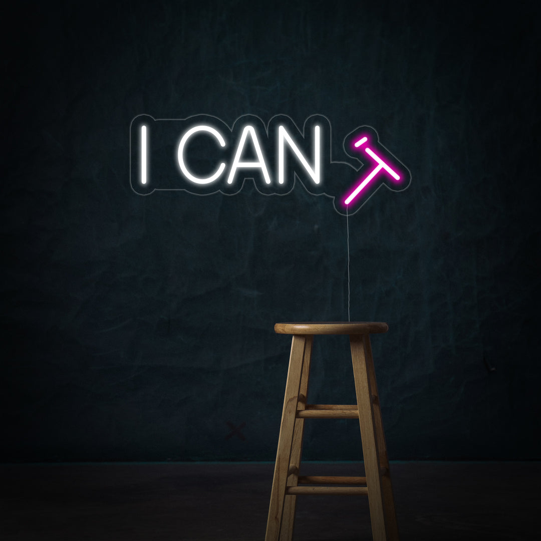 "I CAN T" Neonskilt