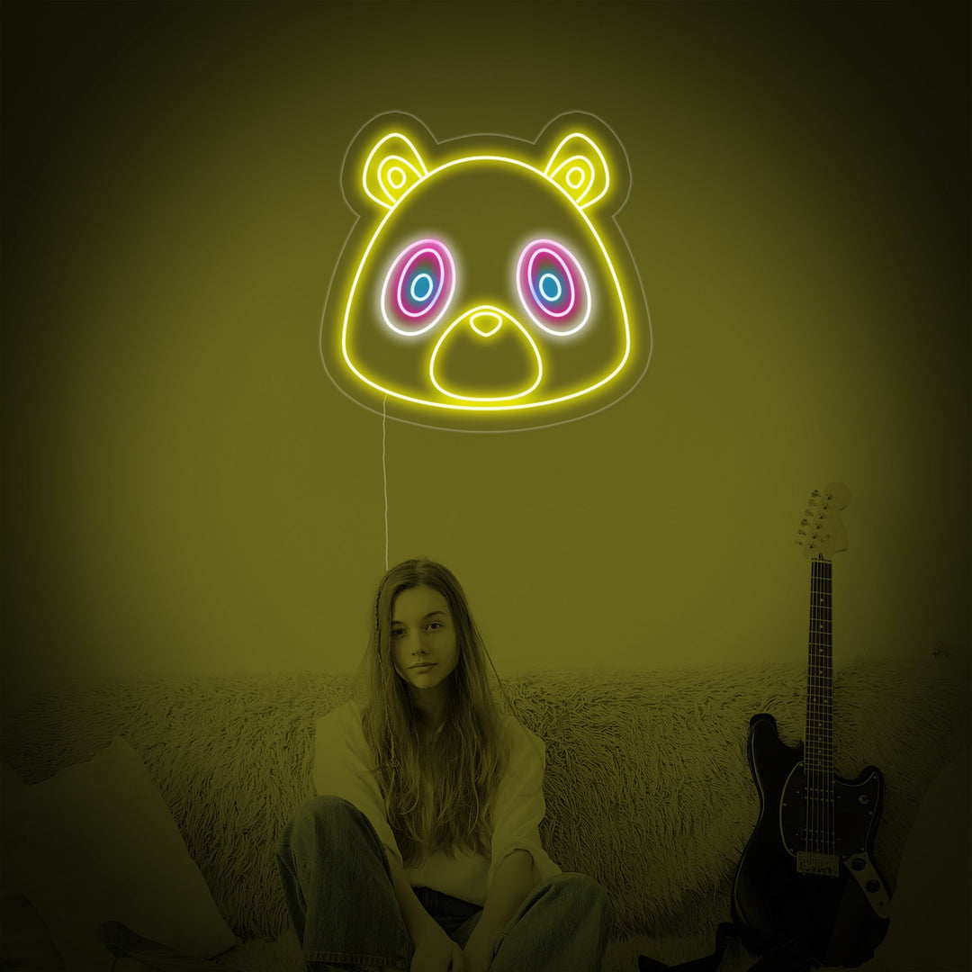 "Graduation Bear" Neonskilt