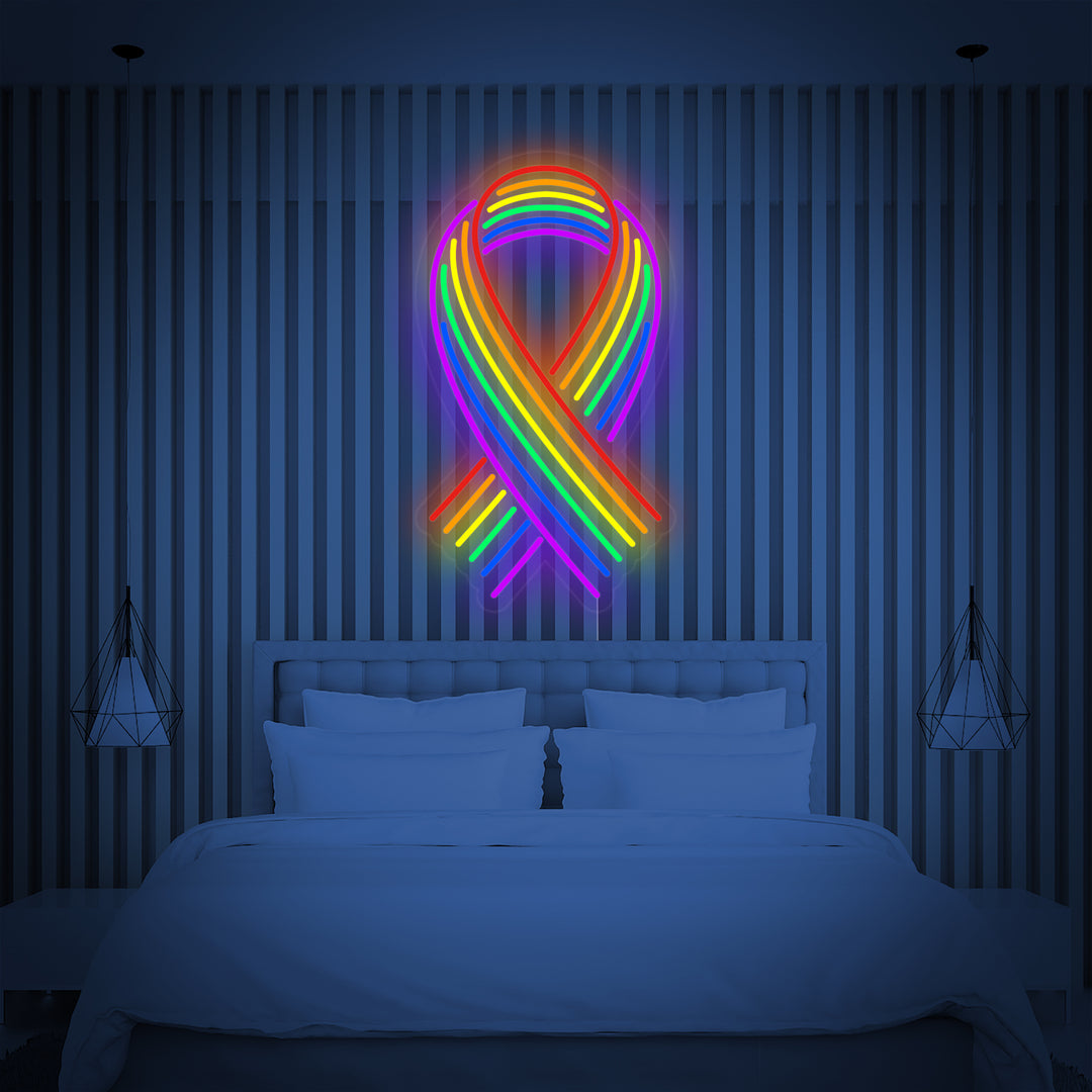 "Regnbueflag Lgbt-Pride Unik, Bånd" Neonskilt