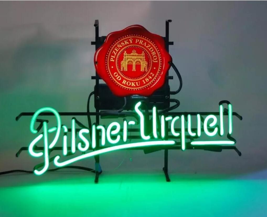 "Lysegrøn Pilsner Urquell Budweiser Clydesdale Coaster" Neonskilt