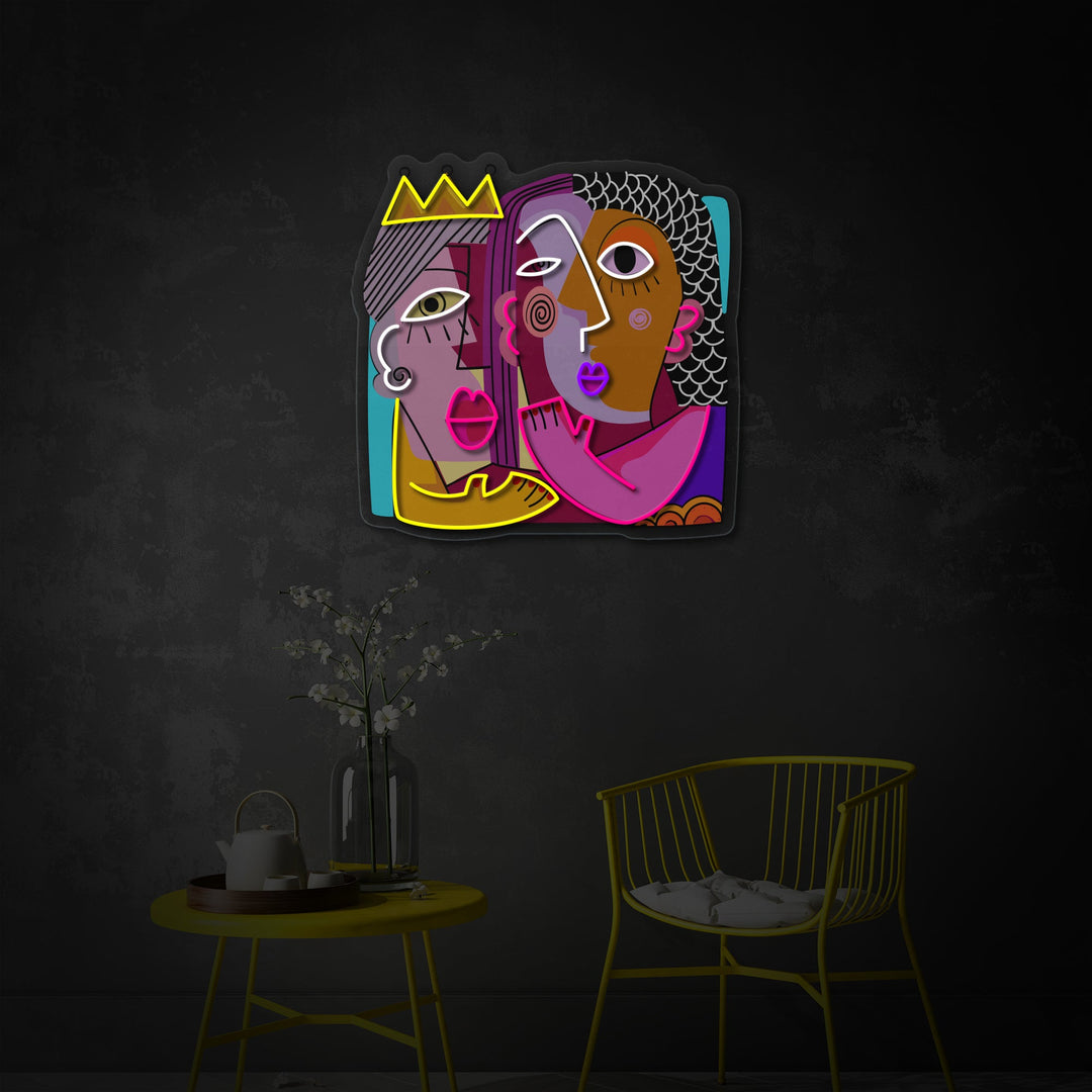 "Mand Og Kvinde" UV-printet LED-neonskilt