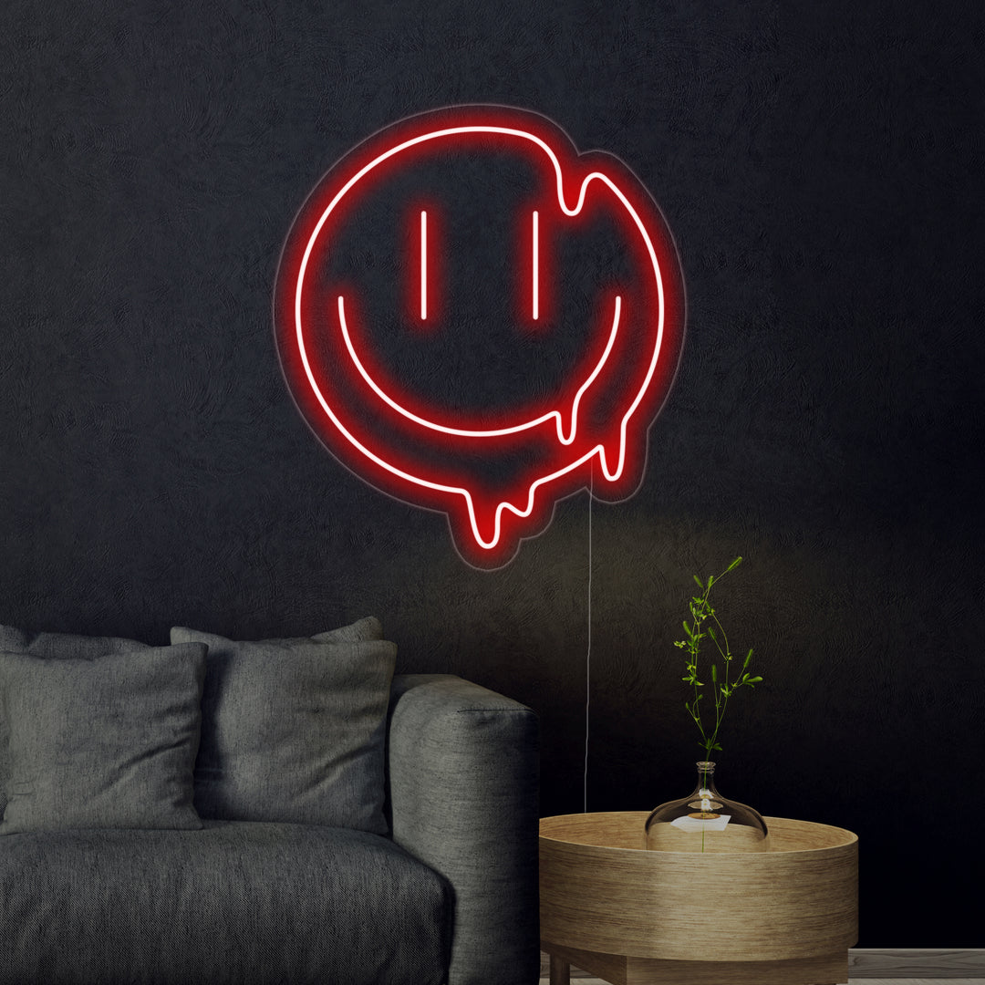 "Smeltende Smil" Neonskilt