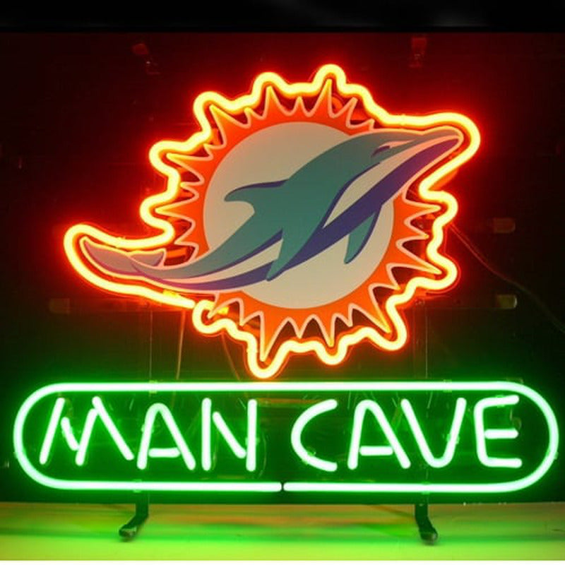 "Miami Dolphin Man Cave" Neonskilt