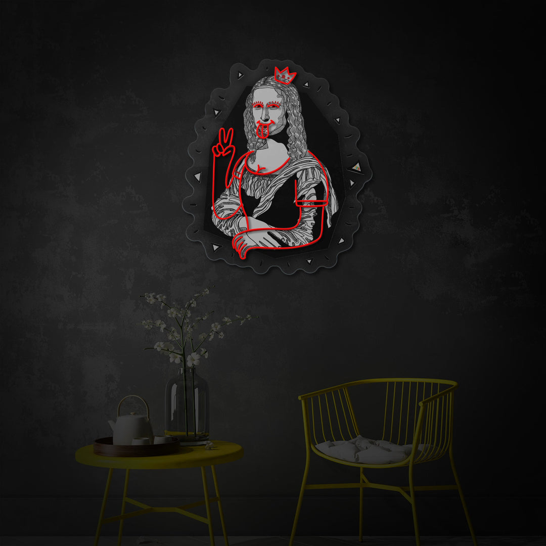 "Mona kunst" UV-printet LED-neonskilt