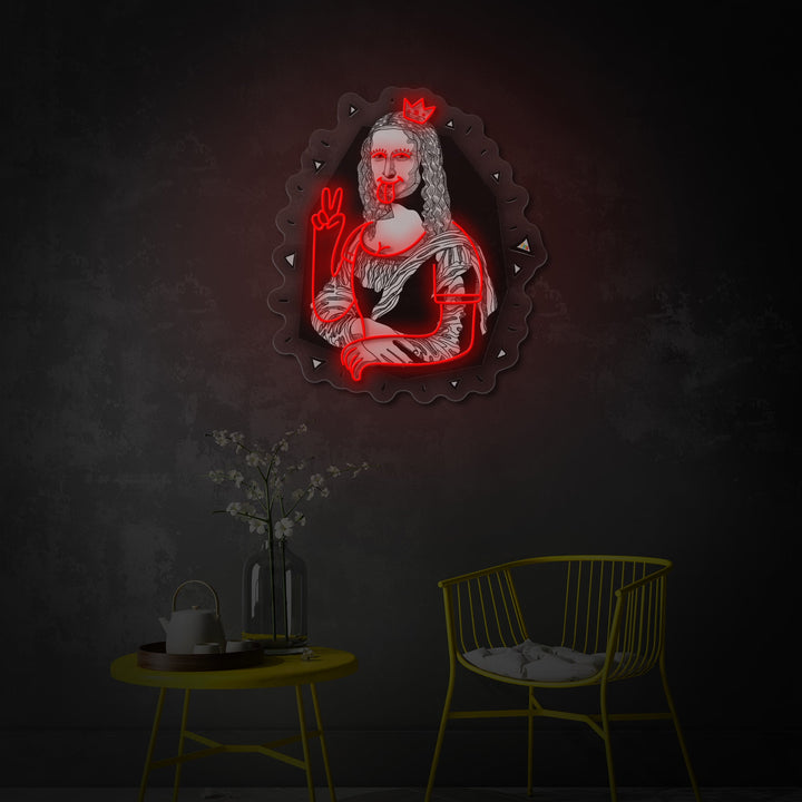 "Mona kunst" UV-printet LED-neonskilt