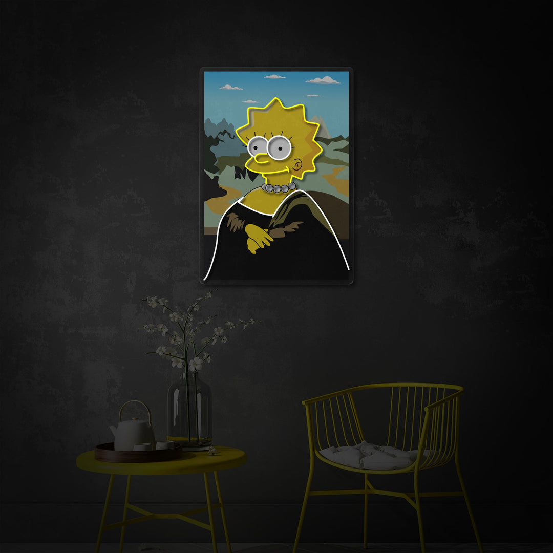 "Mona Simp Art" UV-printet LED-neonskilt