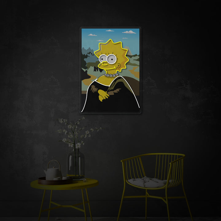 "Mona Simp Art" UV-printet LED-neonskilt