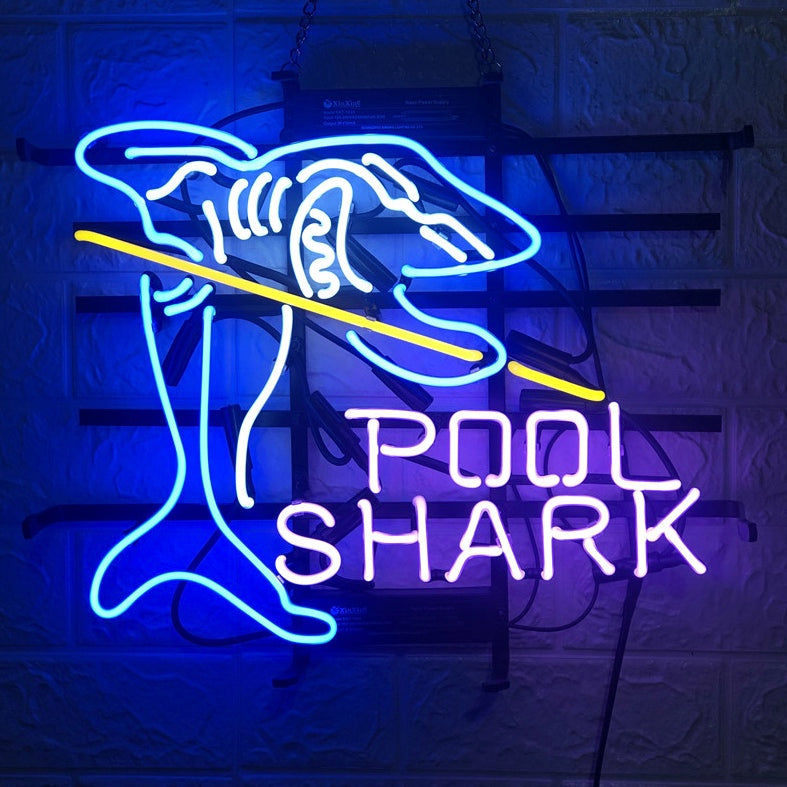 "Pool Shark, Billardrum" Neonskilt