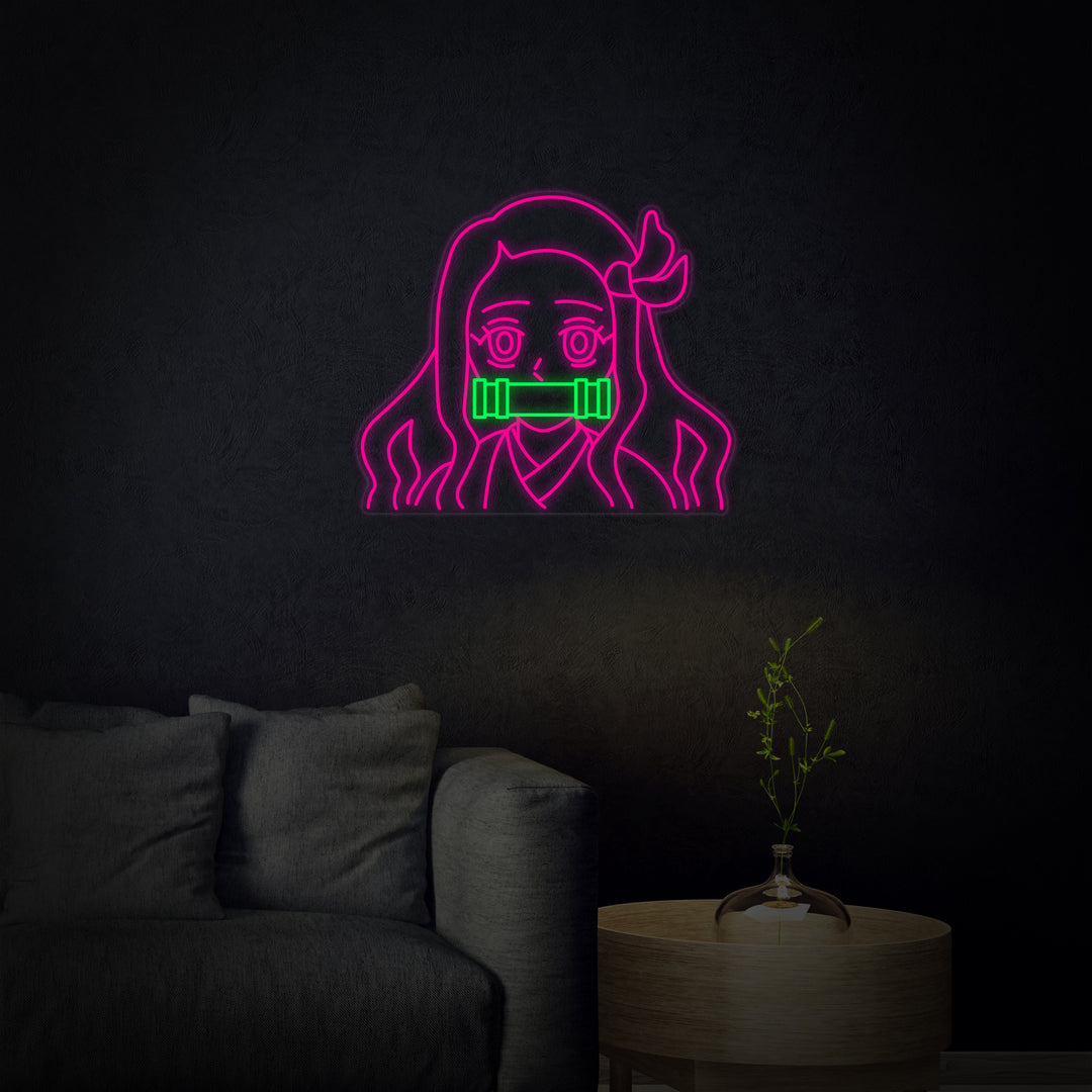 "Nezuko Anime" Neonskilt