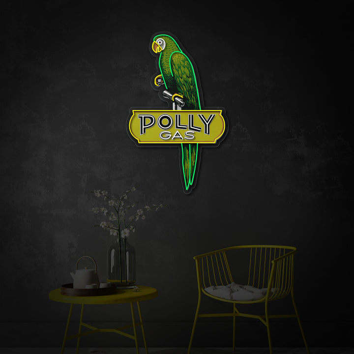 "Afstemning Gas logo" UV-printet LED-neonskilt