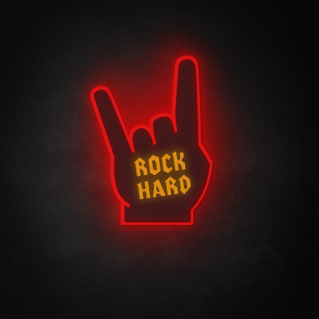 "Rock Hard, Rock And Roll, Fangestik" Neon Like