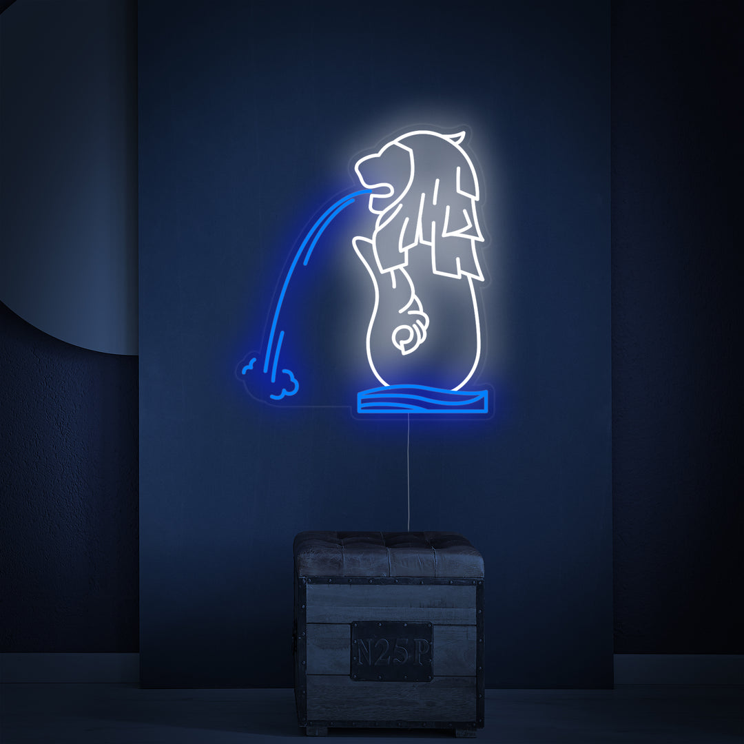 "Singapore Merlion" Neonskilt