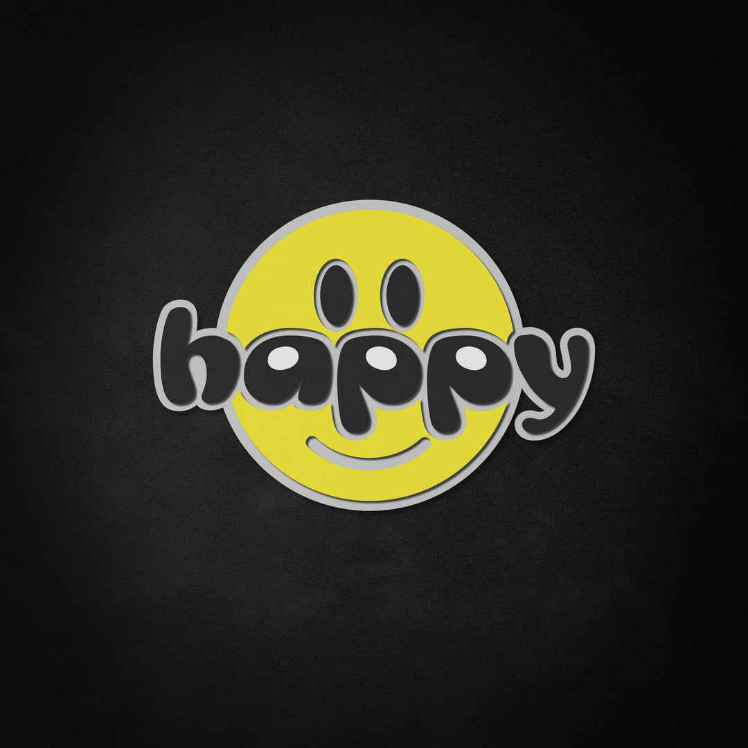 "Smil, Happy bogstaver" Neon Like