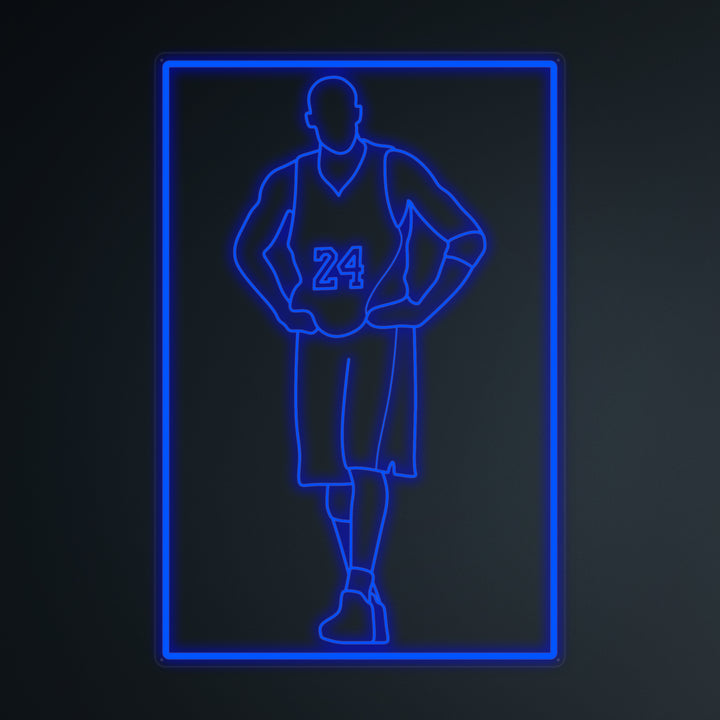 "Basketballspiller 24" Mini Neon Skilt