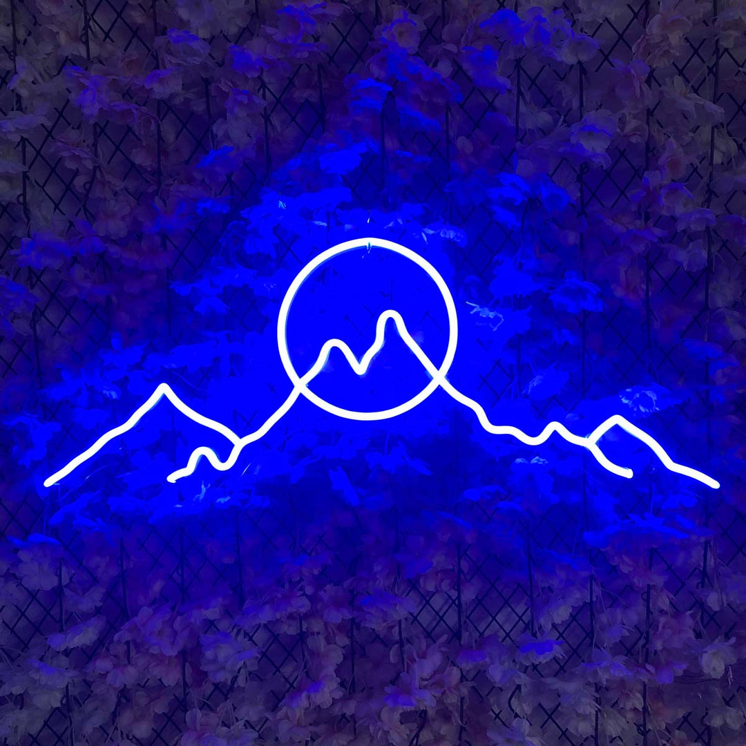 "Sol Bjerge" Neonskilt