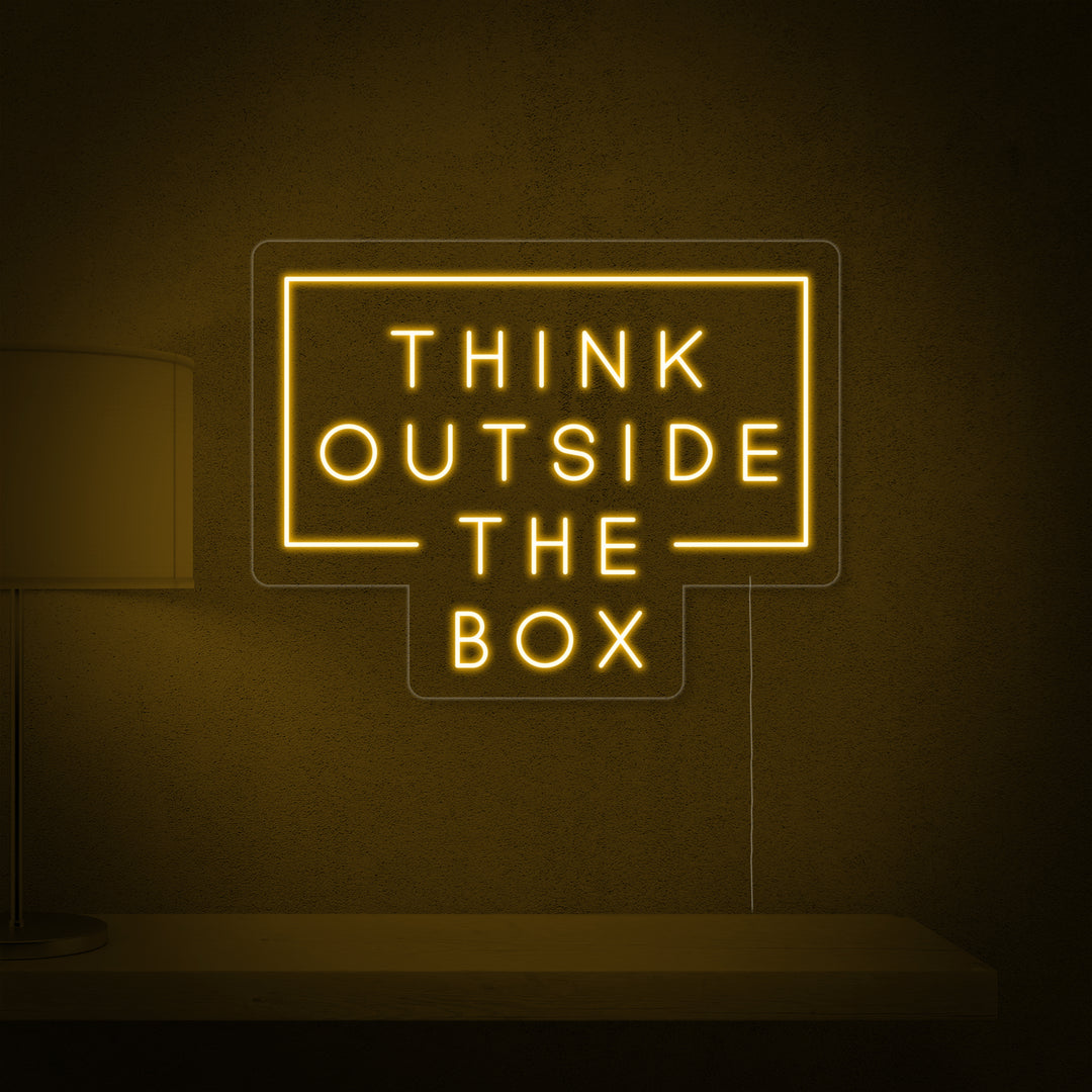 "Think Outside The Box" Neonskilt