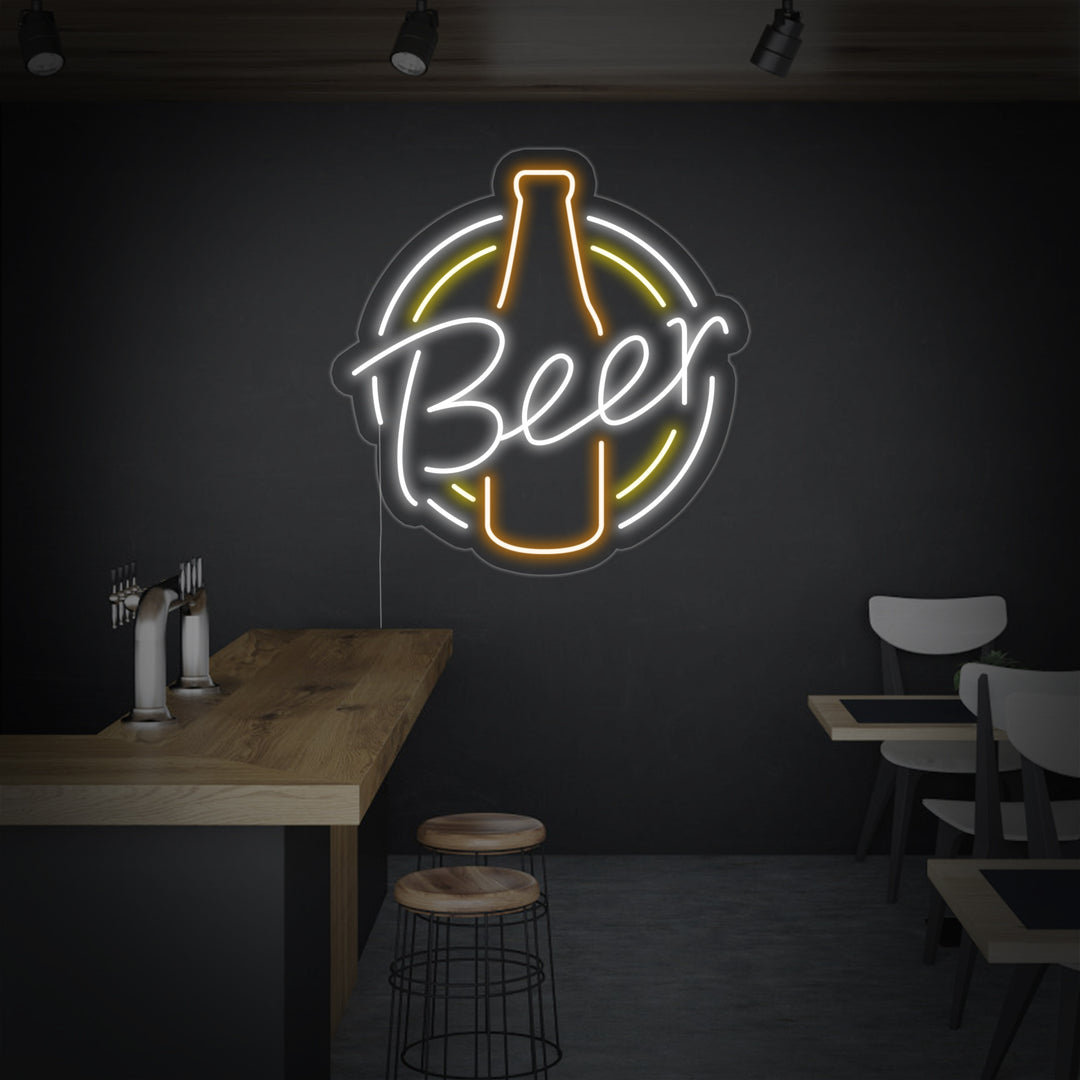 "Vintage Retro Beer" Neonskilt