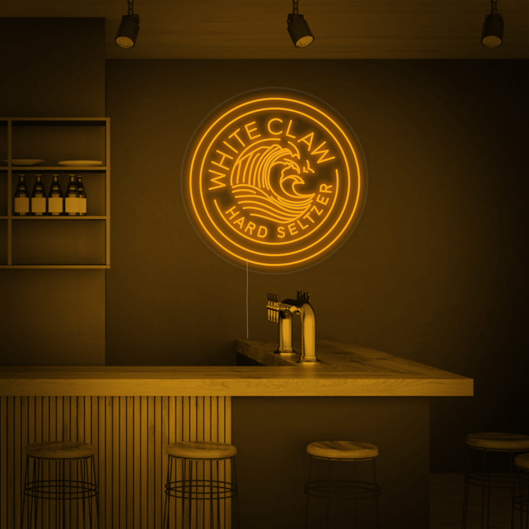 "White Claw Ølbar" Neonskilt