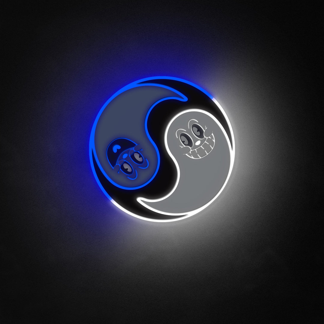 "Yinyang spøgelser" Neon Like