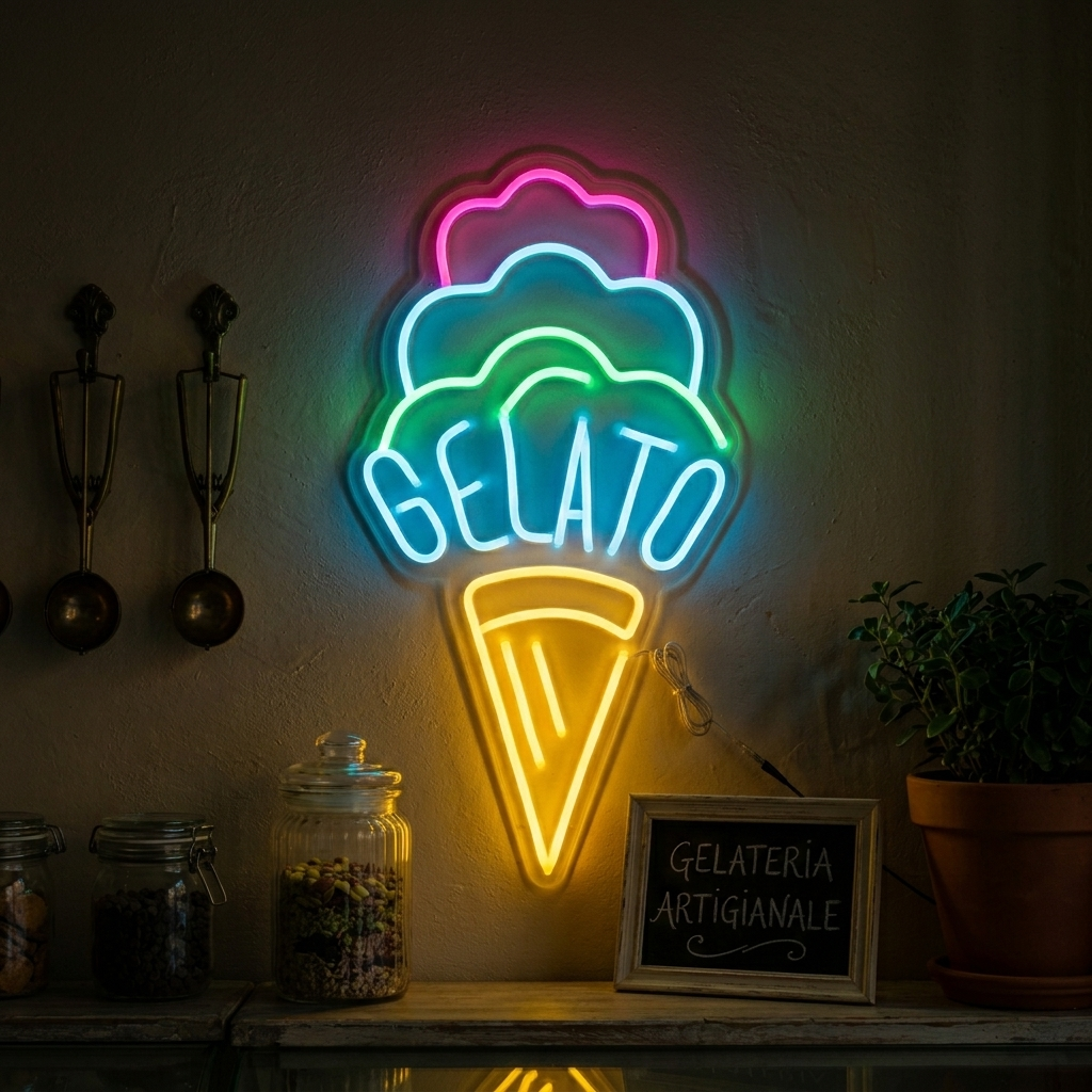 "Gelato, Is" Neonskilt
