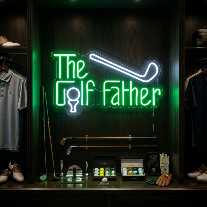 "The Golf Father" Neonskilt