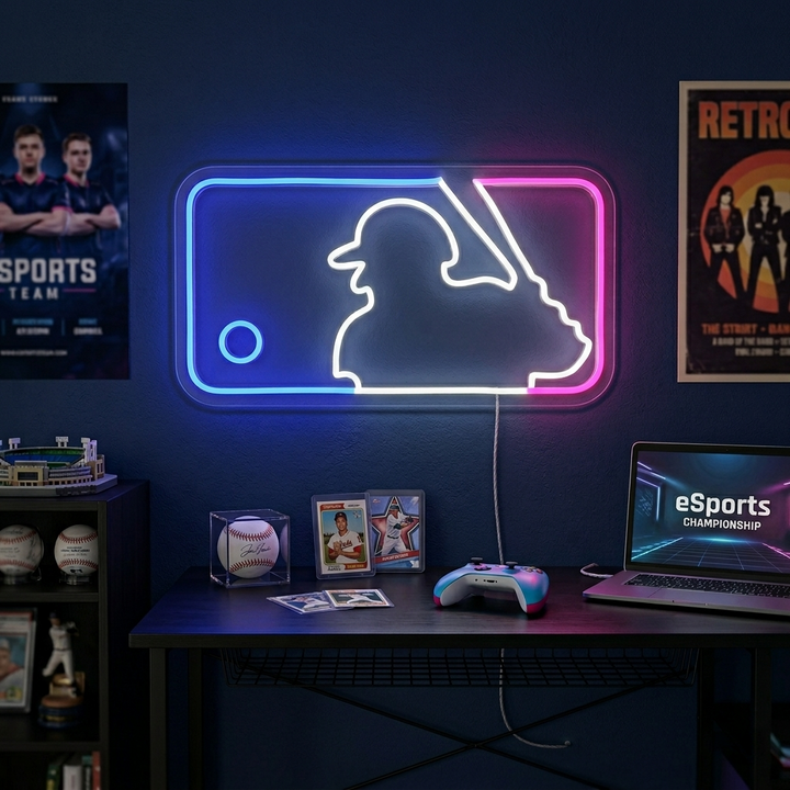 "Baseball-Spil" Neonskilt