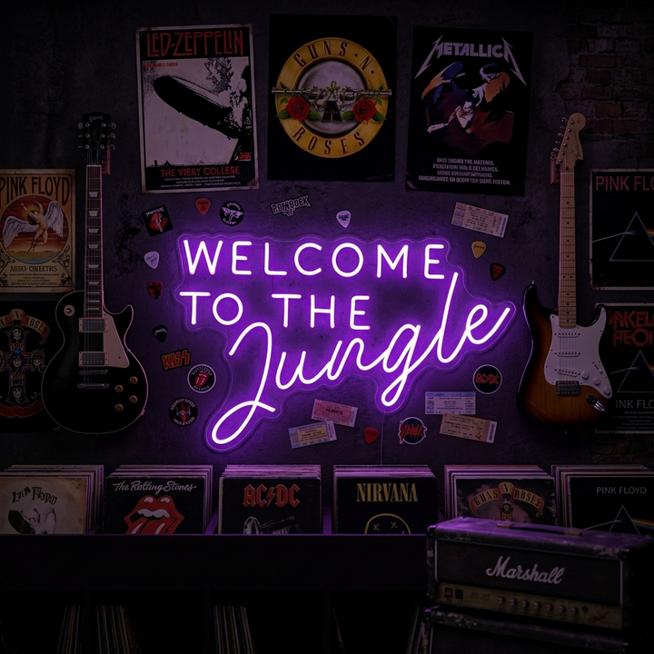 "Welcome to the Jungle" Neonskilt