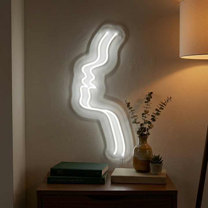 "Ansigt abstrakt" Neonskilt