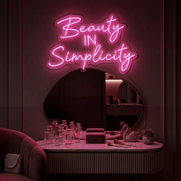 "Beauty In Simplicity" Neonskilt