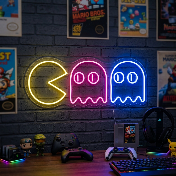 "Spøgelser, Gamer Dekoration" Neonskilt