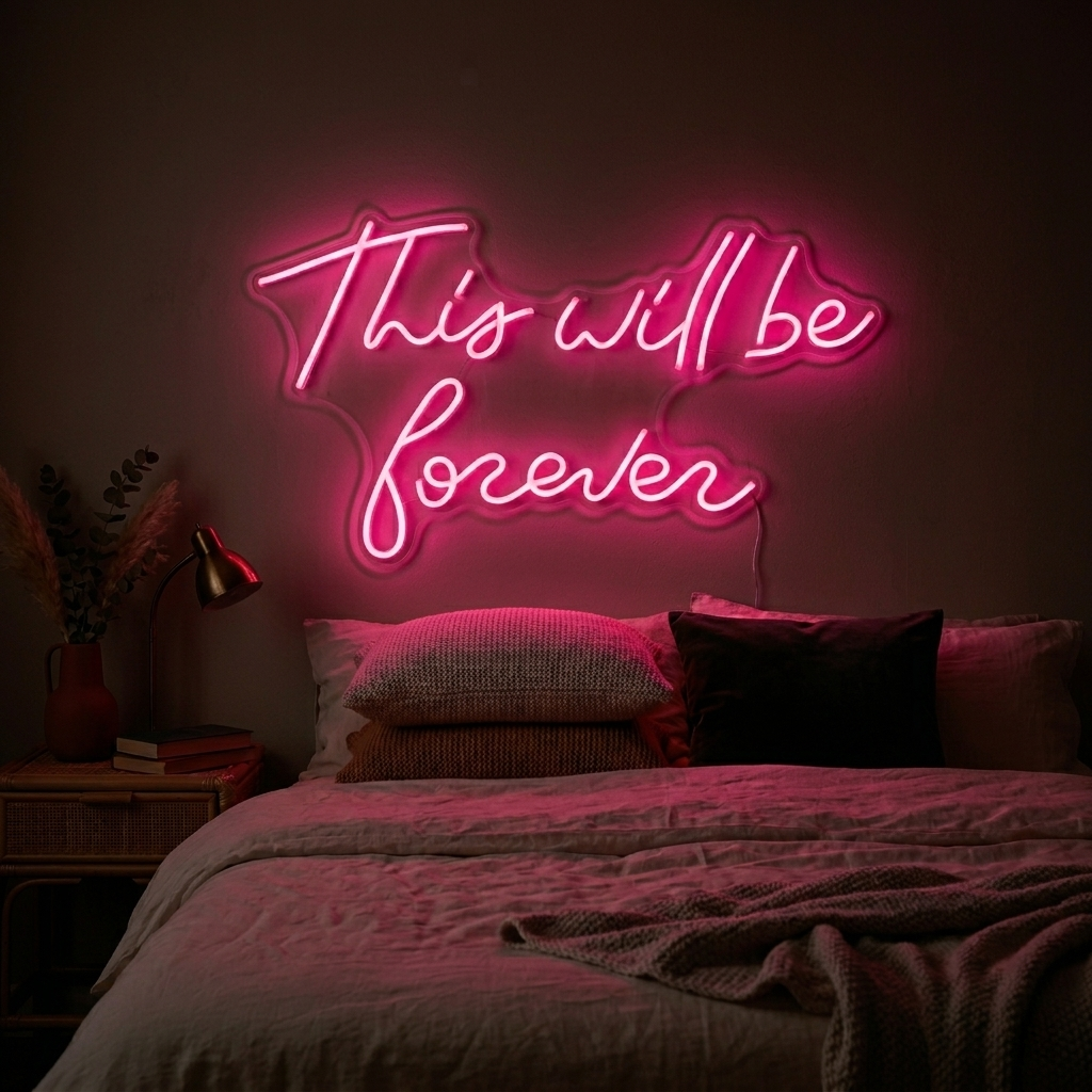 "This Will Be Forever" Neonskilt